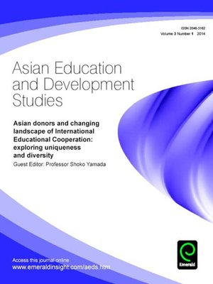 cover image of Asian Education and Development Studies, Volume 3, Issue 1